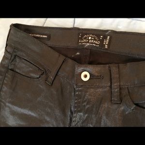 Lucky Brand Shiny Black Pants